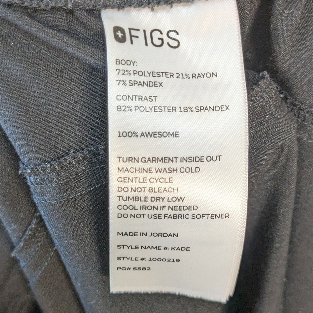 FIGS Kade Cargo Scrub Pants Black Women Small Technical Collection 1000219 - Picture 3 of 10